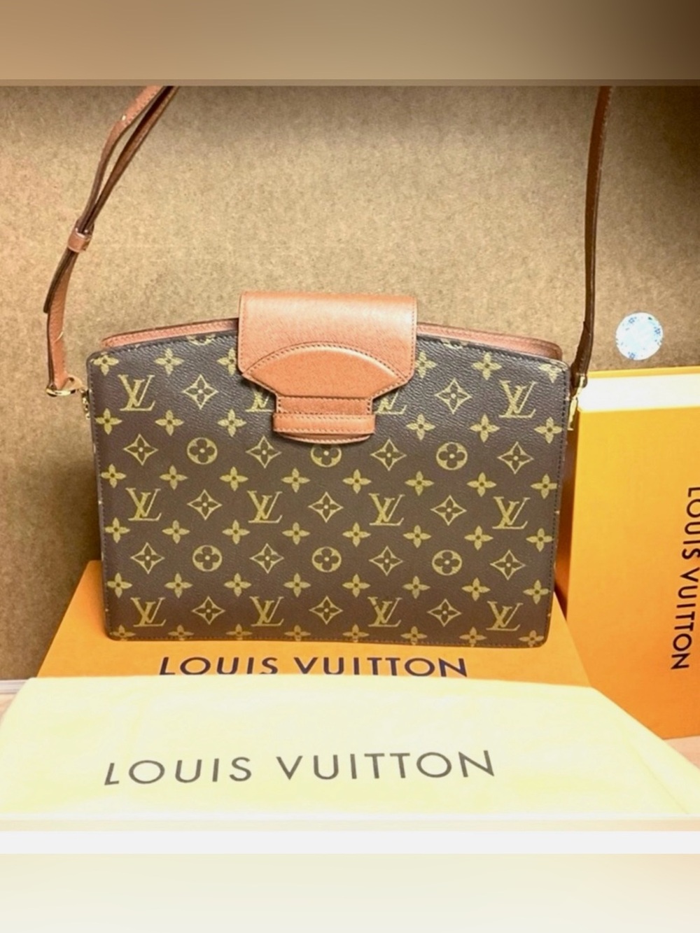 ✅3 AUTHENTIC set BAG+BOX LOUIS VUITTON SHOULDER  BAG